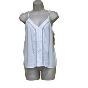 Treasure & Bond Lace Inset Camisole, Ivory, Sz. S